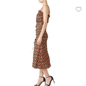 Elliatt Floral Ruched Midi A Line Dress M